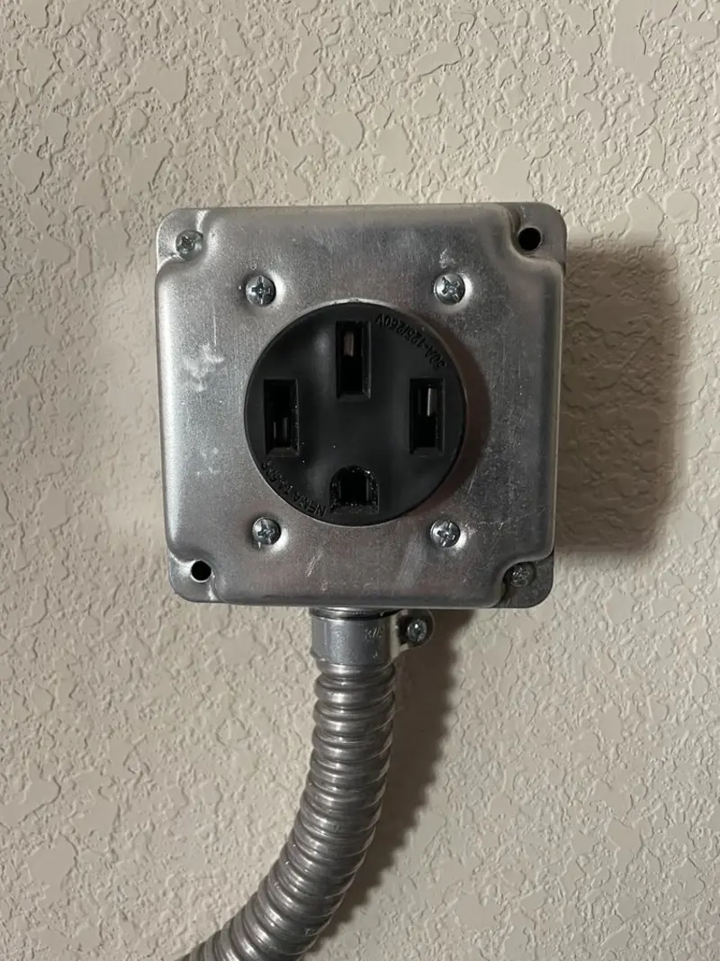 NEMA 14-50 outlet installed for Smart Home Electrical in Marble Falls